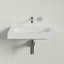 Stadium Accessible 600mm Gloss White Composite Wall Hung Basin